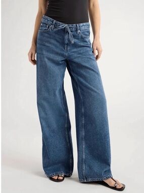 Scoop Women’s and Women's Size 12  Relaxed Low Slung Jeans Wide Leg NWT